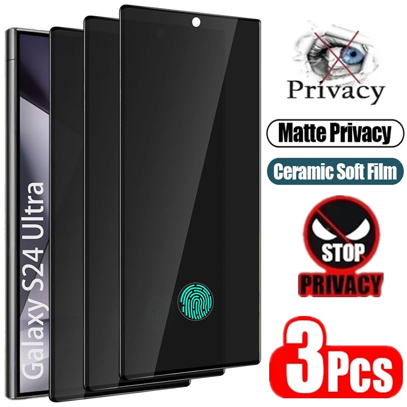 Matte Anti Glare Screen - 3 個マットセラミックプライバシースクリーンプロテクター Samsung Galaxy S21 S20