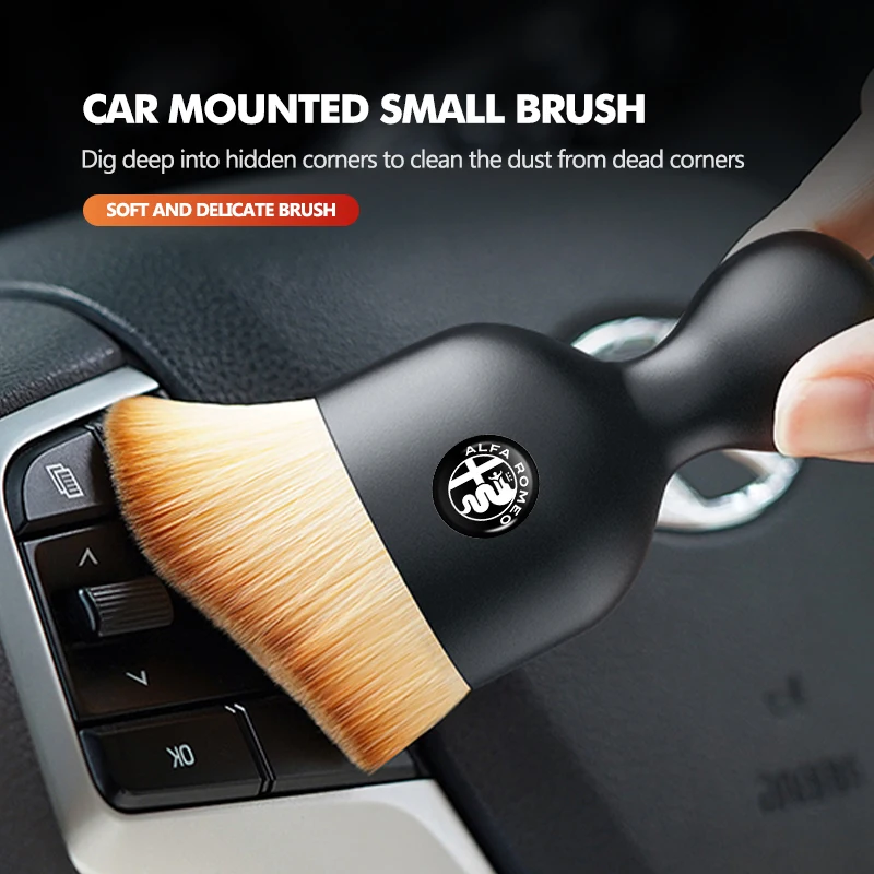 Dust Removal Sticker - アルファロメオ159 147用カーステッカー、車用エアコン吹き出し口クリーニングブラシ、ほこり除去ツール、アルファロメオ ジュリエッタ GT 15用自動車アクセサリー