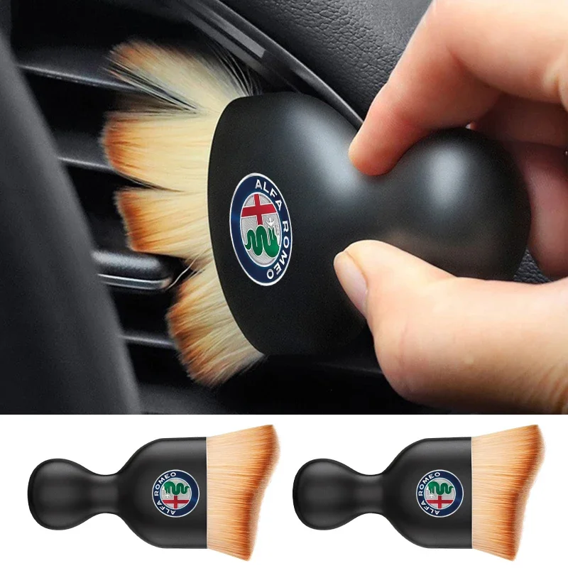 Dust Removal Sticker - 車のステッカーアルファロメオカースタイリングインテリアクリーニングソフトブラシツールダストリムーバーアクセサリーアルファロメオ 4C 159 スパイダージュリ用