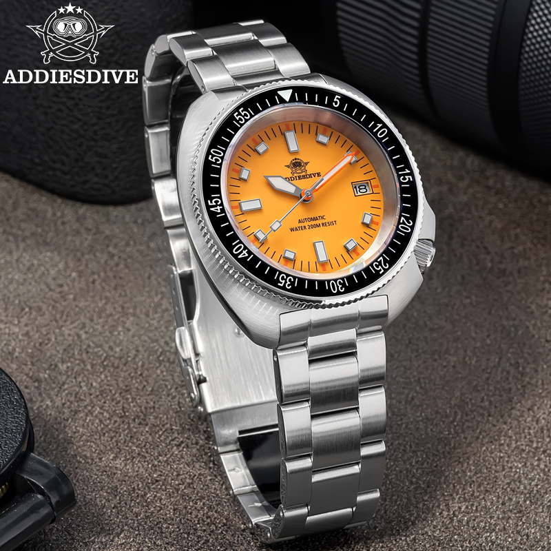 Anti Blue Light Film - ADDIESDIVE AD2081 ダイバーウォッチ 43.8mm セラミックベゼル 200m