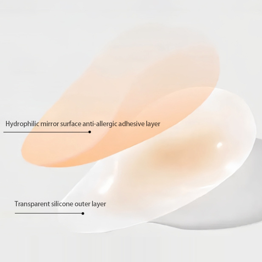 Full Cover Adhesive - 超薄型シームレス粘着式シリコンニップルカバー、見えない乳首パッド、水着や下着用リフトアップパッド