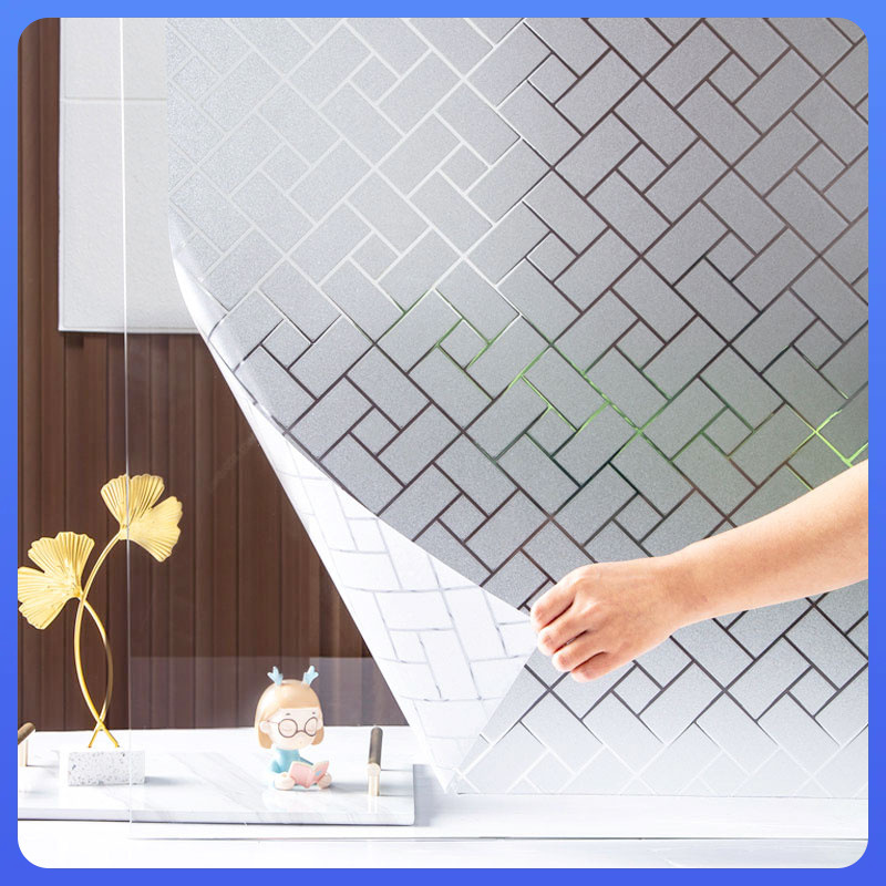 Privacy Screen Protector - プライバシーとプライバシースクリーンプロテクター フロストガラスステッカー 透明で光透過性があり、露出を防ぎます 浴室の窓。