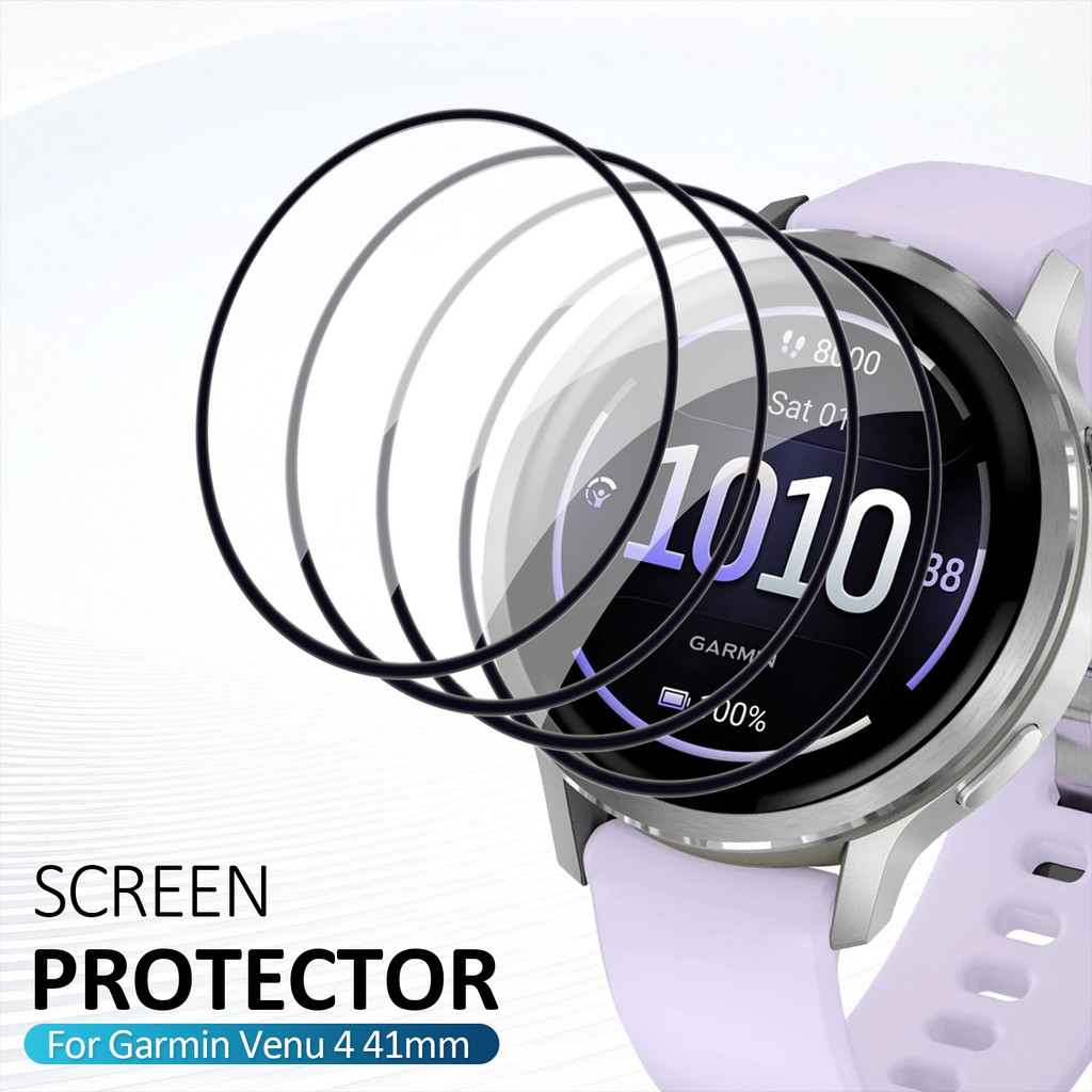 Smartwatch Screen Film - Garmin Venu 4 41mm/45mm用HDスクリーンプロテクターフィルム4枚セット、傷防止、防水、ソフト、Venu4スマートウォッチ用フィルム（ガラス製ではありません）