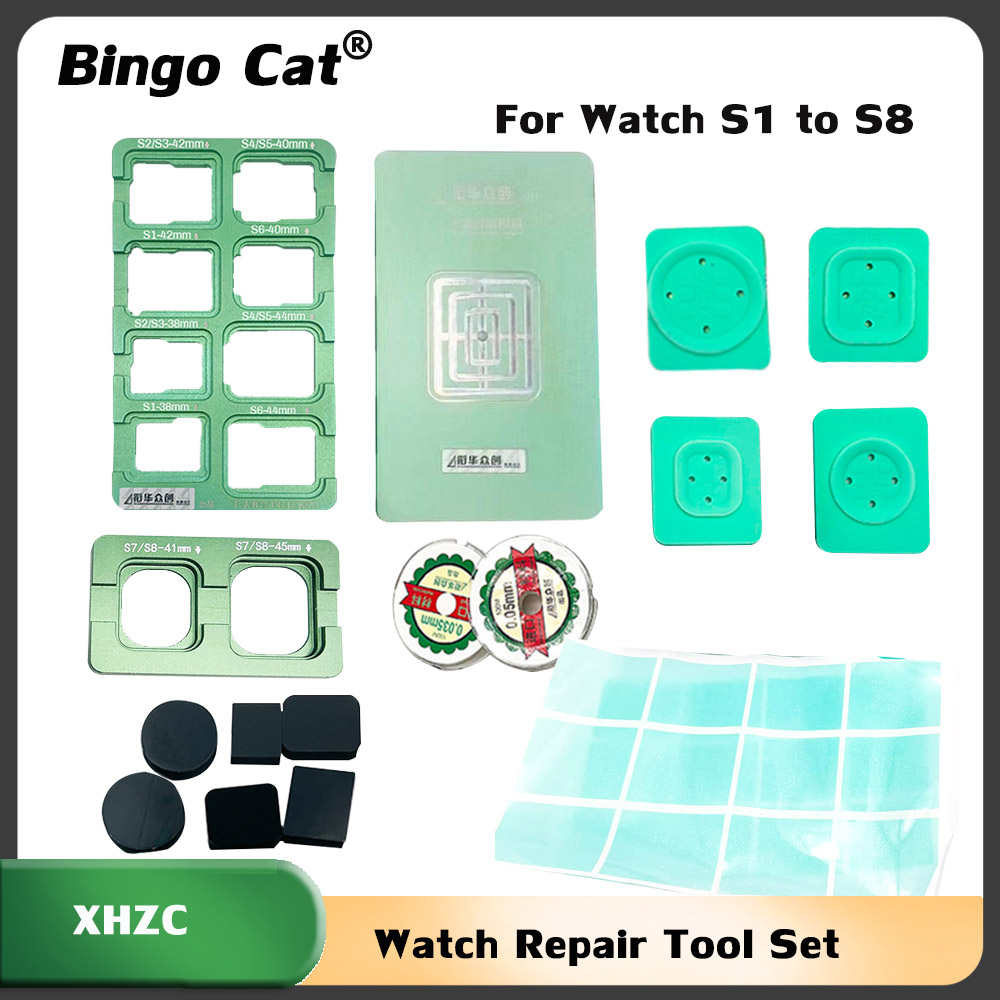 Screen Alignment Tool - XHZC 10in1 フィッティングアライメント位置金型セパレーターパッドゴム iWatch 液晶画面 S4