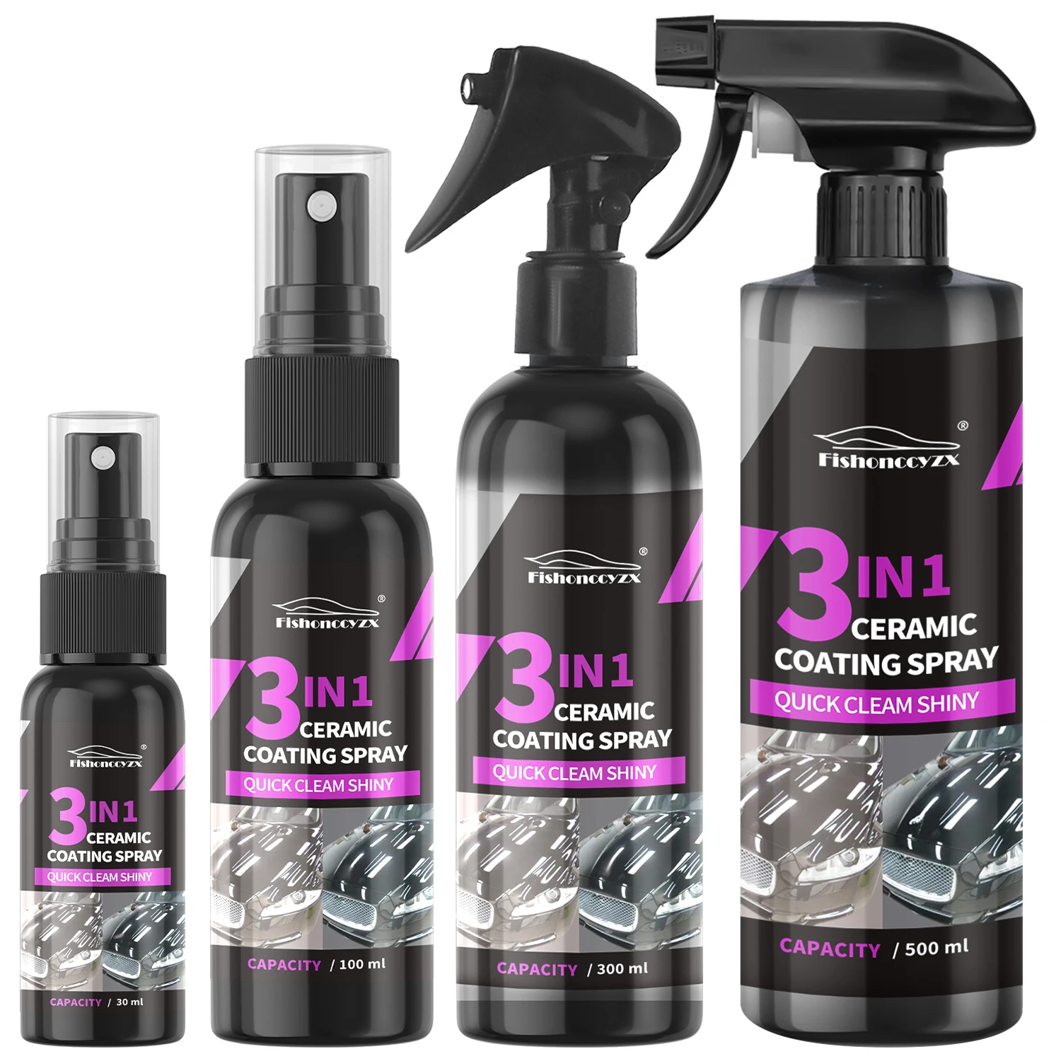 Nano Liquid Coating - 3 in 1 カーセラミック液体コーティングスプレー ナノクリスタル疎水層研磨剤 高光沢ペイント保護ワックス