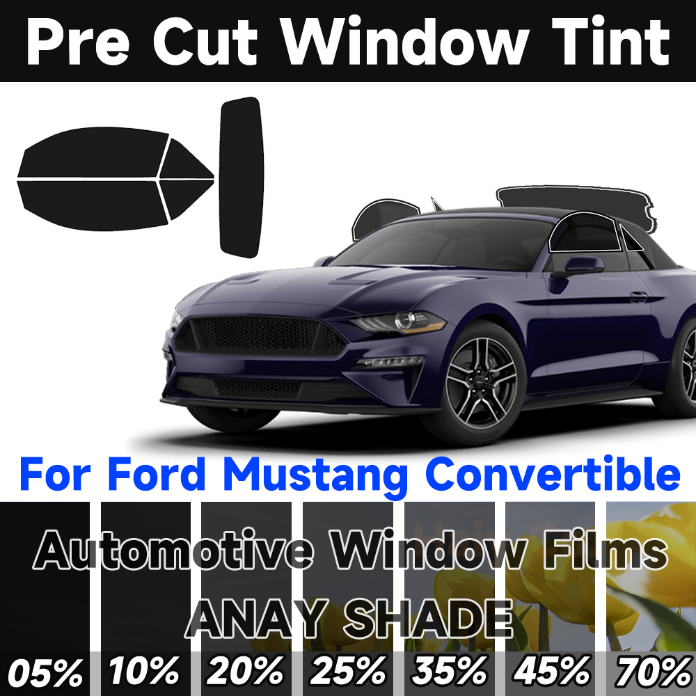 Glass Protector Auto - フォード マスタング コンバーチブル 1994-2023 用プレカットウィンドウティント 自動車用日焼け止め