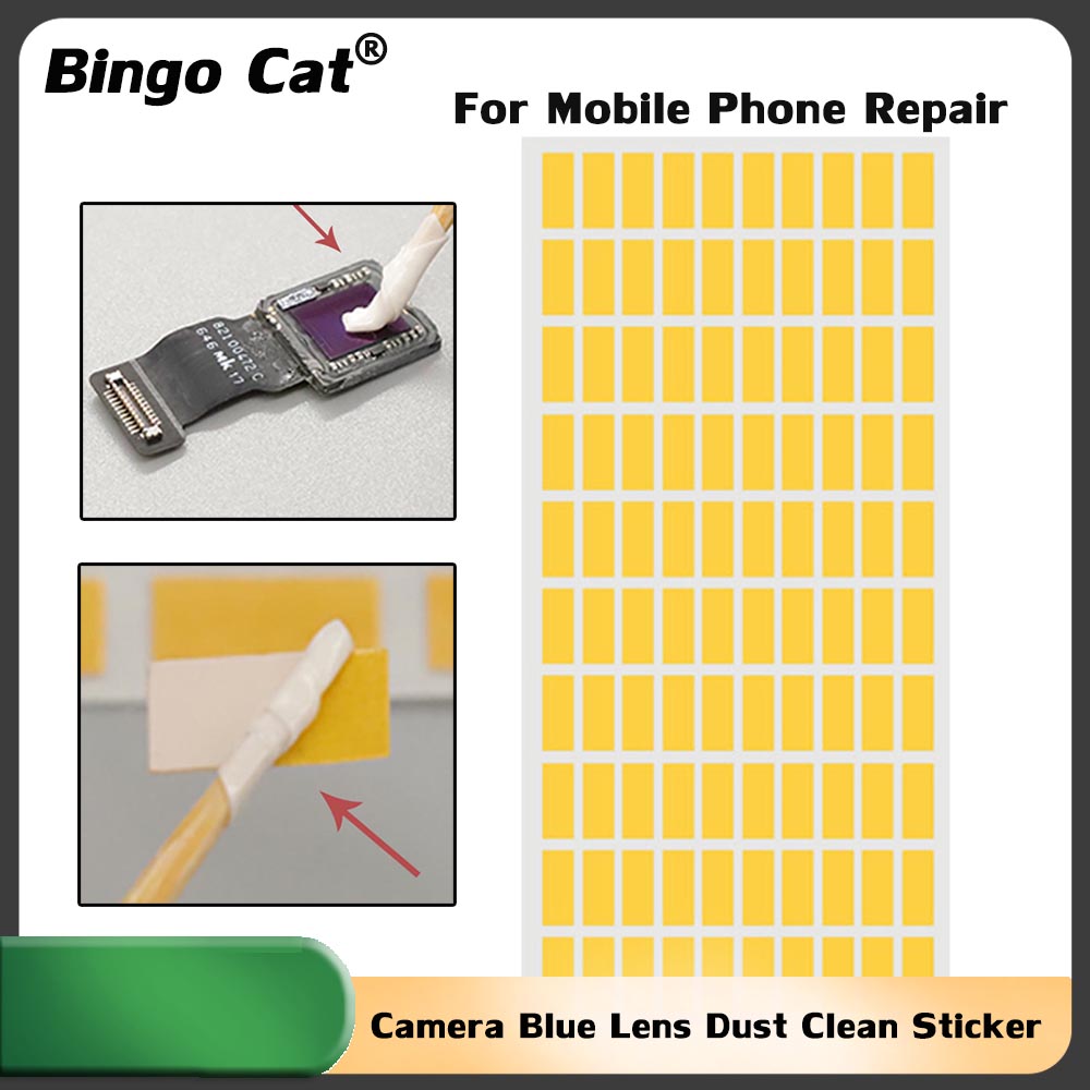 Dust Removal Sticker - IPhone X,11,12,13,14カメラ用の青い光学式アンチライトステッカー,ダストクリーニング,メインカメラの接着剤