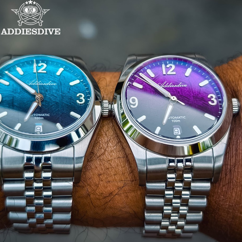 Anti Blue Light Film - ADDIESDIVE 新しい自動機械式時計 AD2547 トップブランドのサファイアガラス男性腕時計発光 100 メートル防水スポーツ時計
