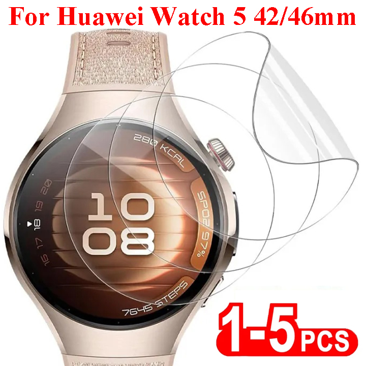 Hydrogel Screen Protector - Huawei Watch 5 42mm/46mm用ハイドロゲルフィルム、スクリーンプロテクター、ソフトTPUフィルム、ウォッチアクセサリー、保護カバー