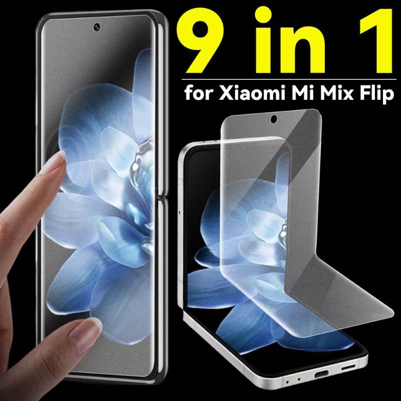 Flexible Tpu Film - Xiaomi Mi Mixフリップ用の柔軟なtpuスクリーンプロテクター,9in 1,ヒドロゲルフィルム,前面と背面,フルカバー,保護フィルム