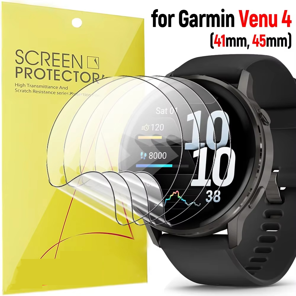 Hydrogel Screen Protector - ガーミン Venu 4 45mm 41mm 用ソフトハイドロゲルフィルム、傷防止スクリーンプロテクター、ガーミン
