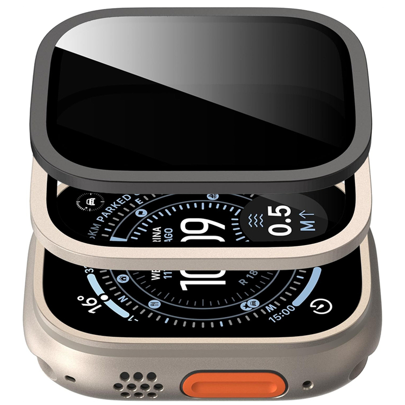 Privacy Screen Protector - Apple Watch Ultra 1/2/3 49mm HD/プライバシー用強化ガラス