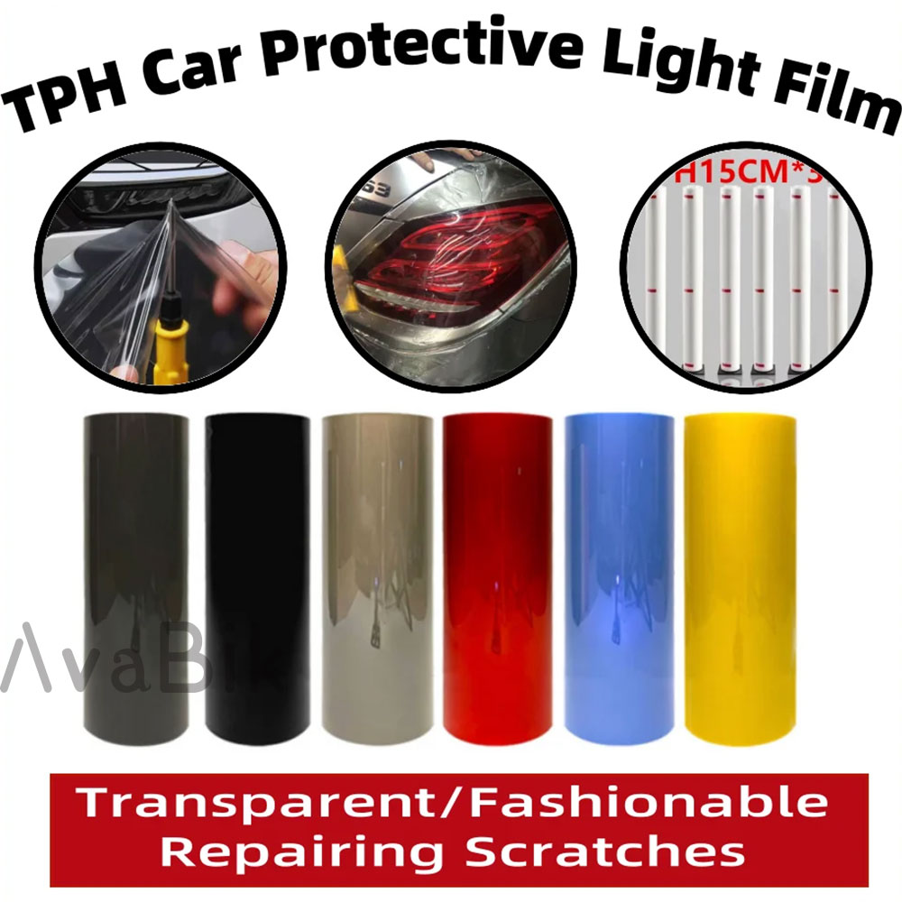 Anti Blue Light Film - 車のヘッドライト用ビニールフィルム,フォグライト,傷防止,自己修復,オートバイのスタイル,黒,赤,青,tph,ppf