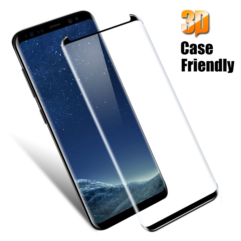 Curved Edge Screen - Ykspace 9h 3D湾曲縁ケースフレンドリー強化ガラス三星銀河S8 S9プラス注9 8防爆