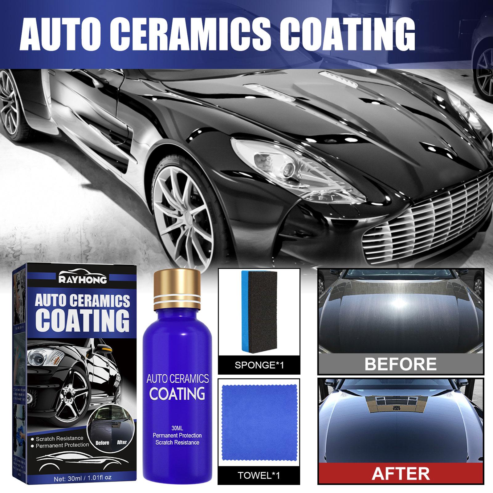 Nano Liquid Coating - 30 ミリリットル 9H 車液体セラミックコート超疎水性ガラスコーティングセットポリシロキサンとナノ材料セラミックス車用 Prote Y5H8