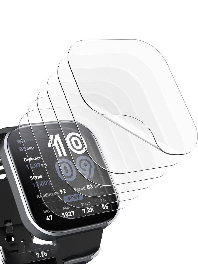 Smartwatch Screen Film - スクリーンプロテクター Amazfit bip 6 ケーススマートウォッチアクセサリーフルカバレッジソフトガラスフィルム amazfit