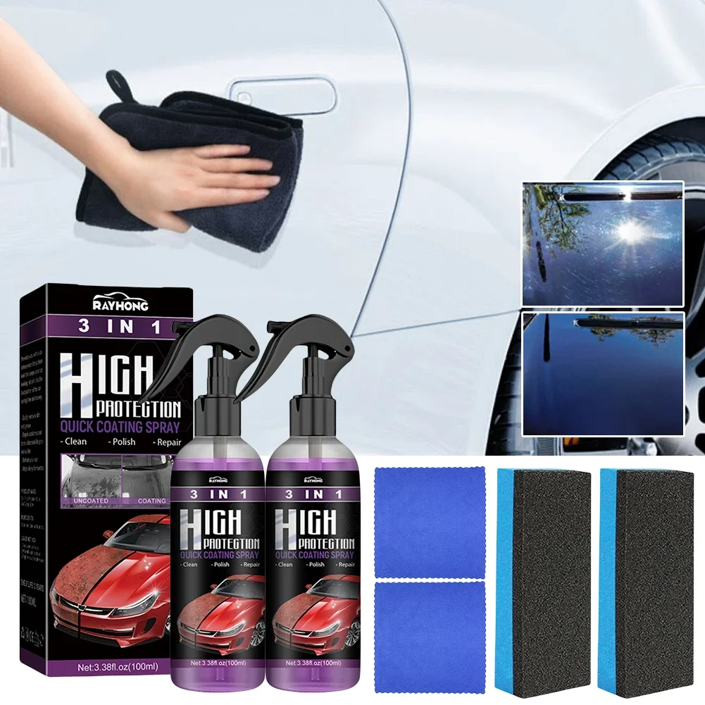 Nano Liquid Coating - 3 in 1 車用セラミックナノコーティング液 コーティングナノクリスタル疎水性層 研磨塗料剤