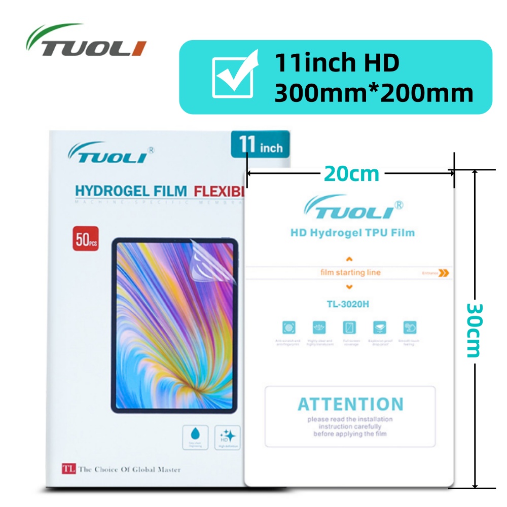 Screen Protector Cutter - TUOLI 10 個ユニバーサルタブレットフィルムハイドロゲル映画スクリーンプロテクター iPad Air 11