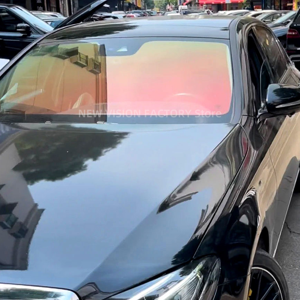 Glass Protector Auto - 1m×3m 70%VLT オーロラレッドグリーンカメレオンウィンドウティントフィルム 車用フロントガラスフィルム UVカットソーラーオートガラスステッカー