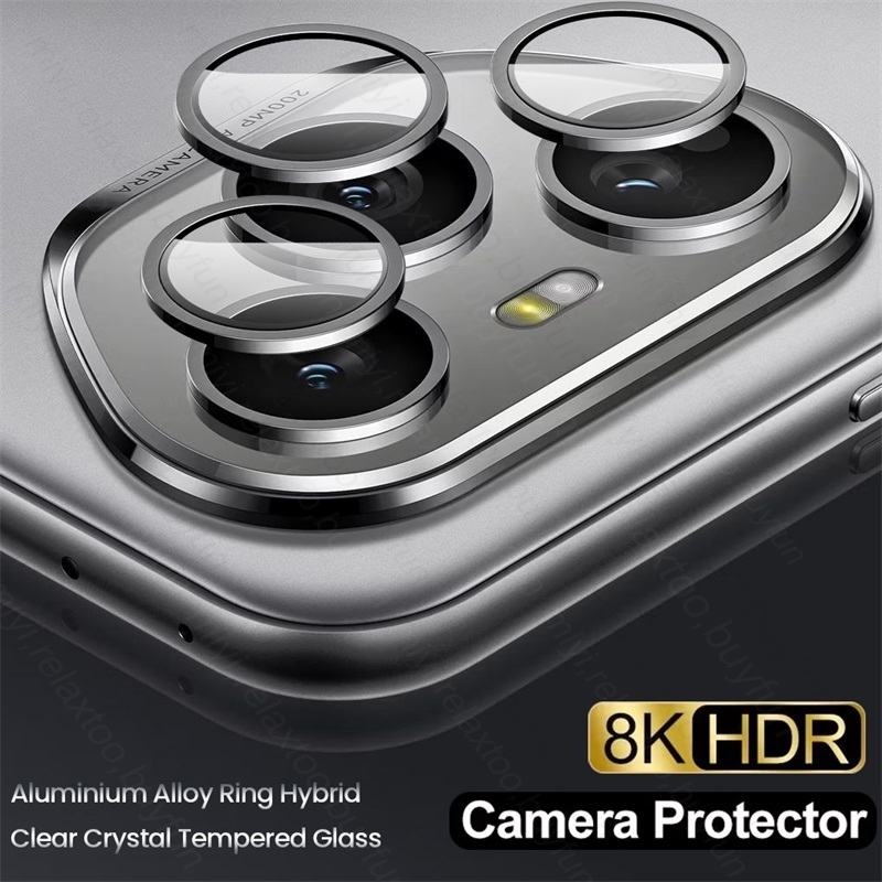 Tempered Glass Screen 9H - Honor400Proメタルリングカメラプロテクターキャップ Honor 400 Pro 5G用 9D強化ガラスレンズフィルム