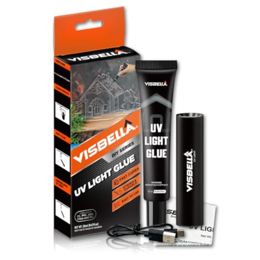 UVライトグルー樹脂キット（ランプ付き）、数秒で硬化する液体 - Liquid Uv Glue Kit のレビューと価格