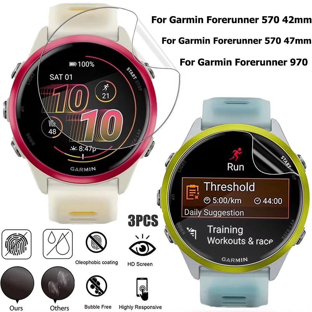 1-3 個のヒドロゲルフィルムガーミンフェニックス 8 51 - Smartwatch Screen Film のレビューと価格