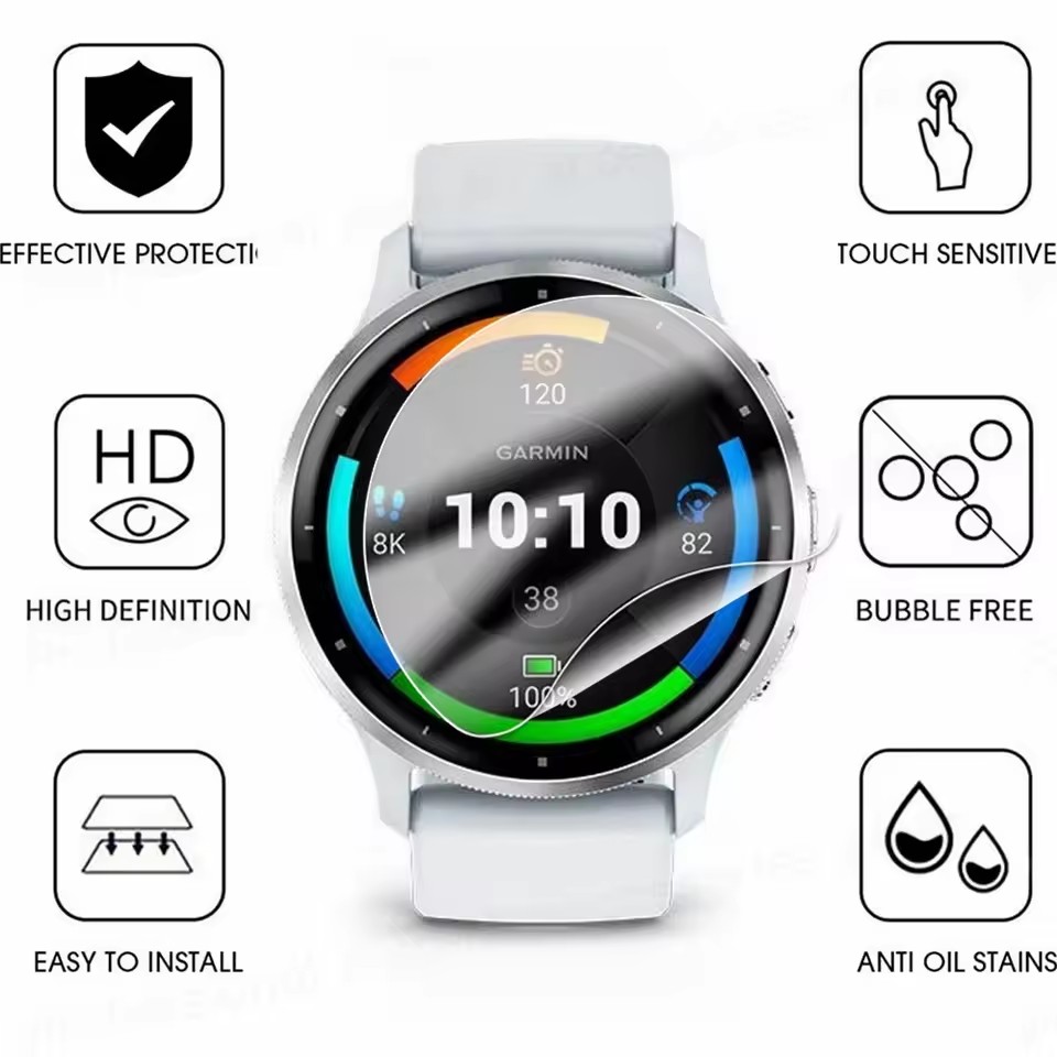 1-5 個の時計ハイドロゲルフィルムガーミン Venu 4  - Hydrogel Screen Protector のレビューと価格