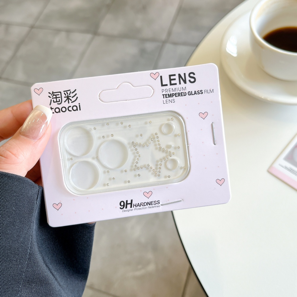 ラグジュアリーダイヤモンド3Dハートガラスカメラプロテクター - Camera Lens Protector のレビューと価格
