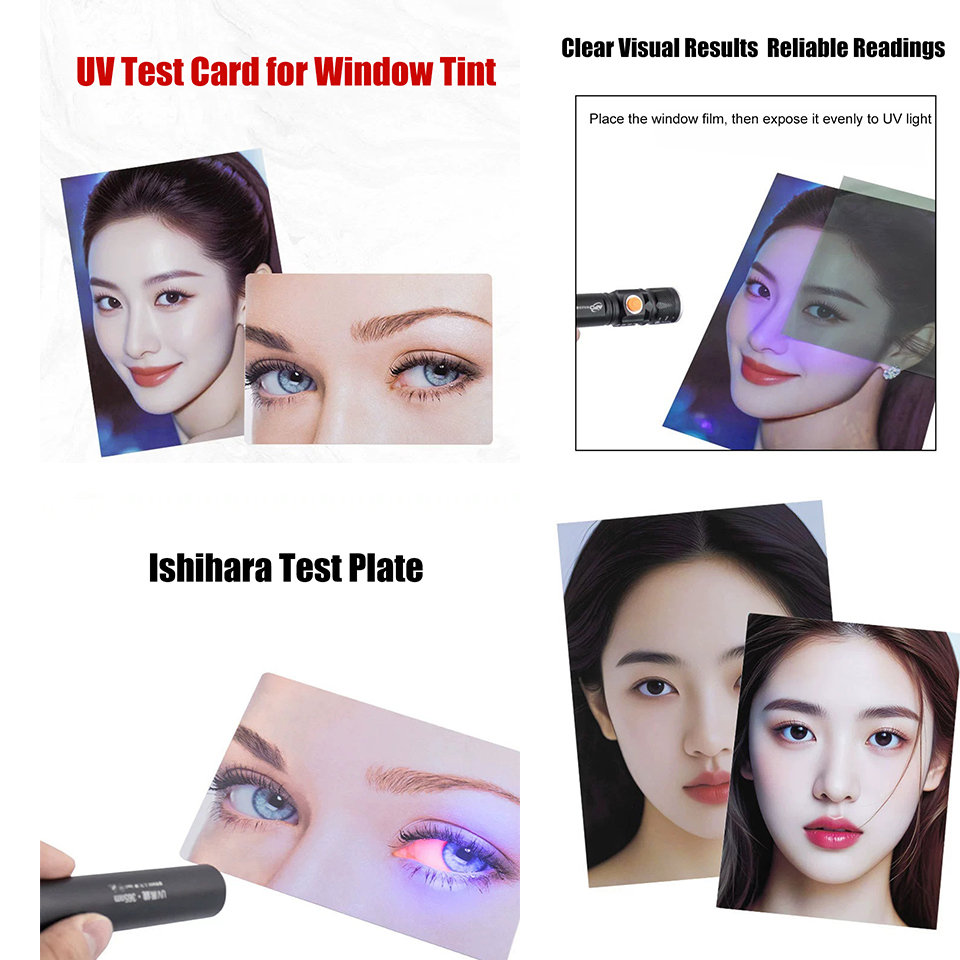 ブルーライト＆UVテストカード 車の窓用ティントフィルム用、 - Anti Blue Light Film のレビューと価格