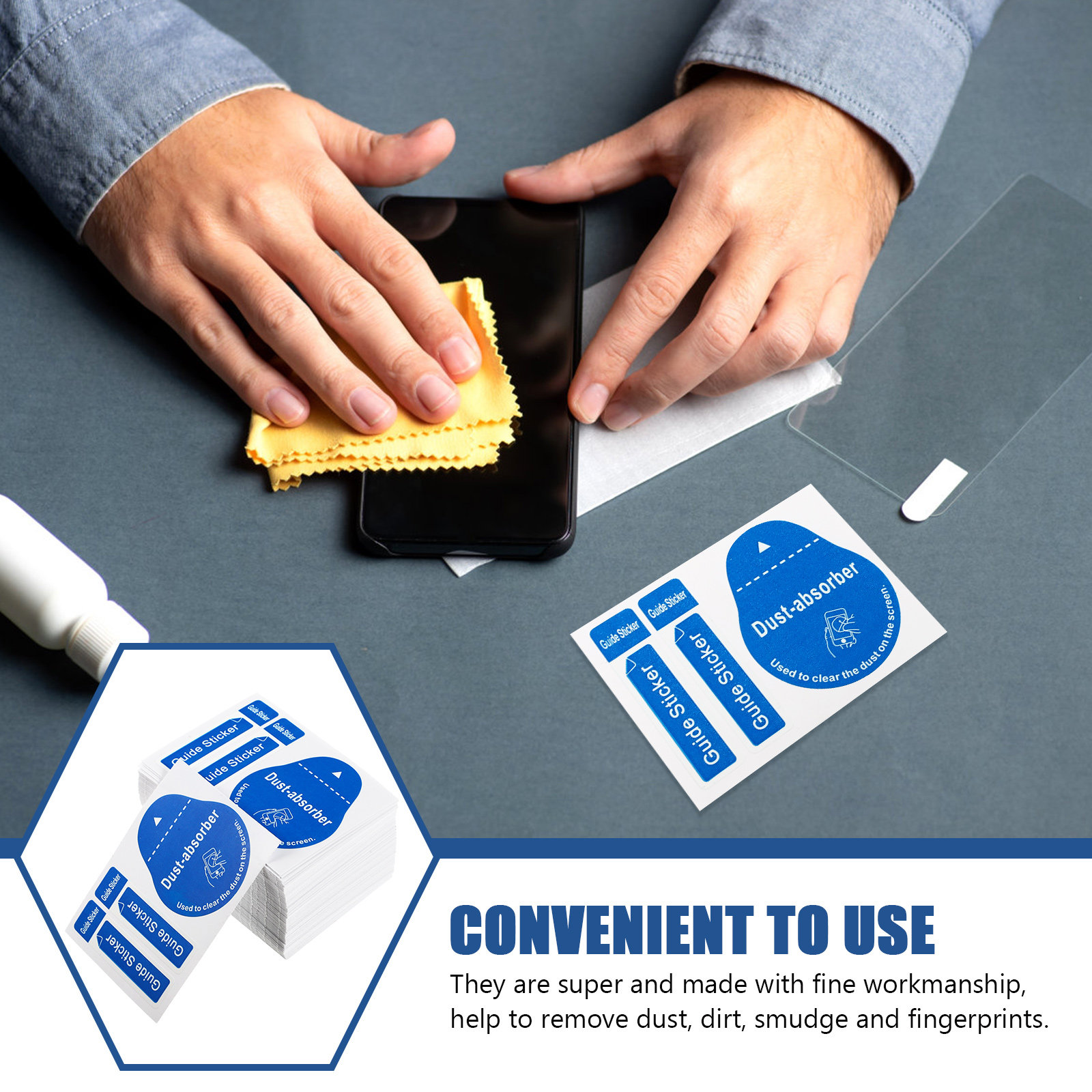 200枚入り LCDスクリーンダスト除去ステッカー、携帯電話 - Dust Removal Sticker のレビューと価格