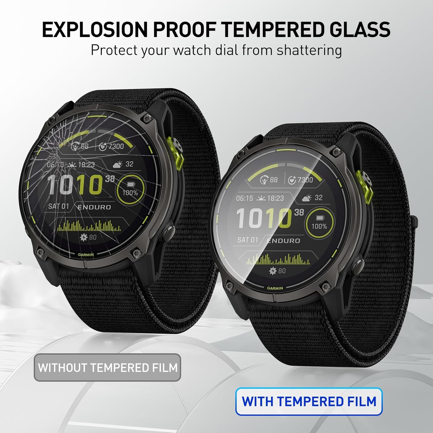 強化ガラスフィルムガーミンエンデューロ 3 スマートウォッチ - Smartwatch Screen Film のレビューと価格