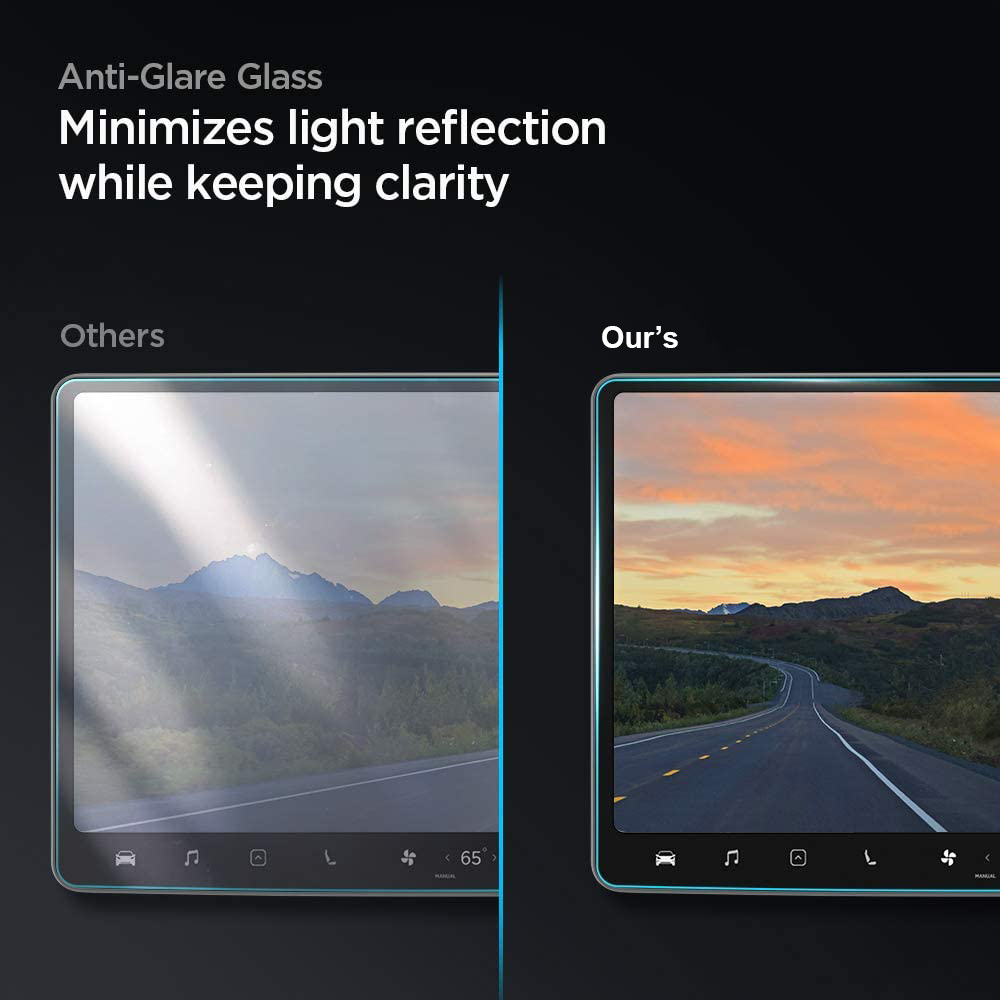 テスラモデル3およびy用に設計された強化ガラススクリーンプロ - Anti Blue Light Film のレビューと価格