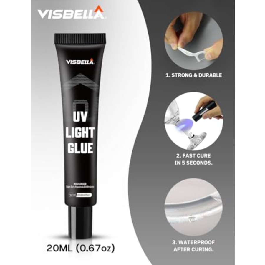 UVライトグルー樹脂キット（ランプ付き）、数秒で硬化する液体 - Liquid Uv Glue Kit のレビューと価格