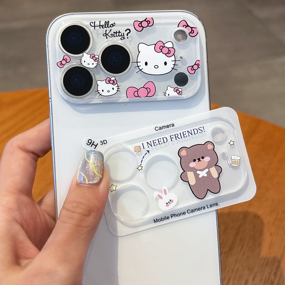 かわいい漫画風カメラ保護レンズフィルム iPhone 15  - Camera Lens Protector のレビューと価格