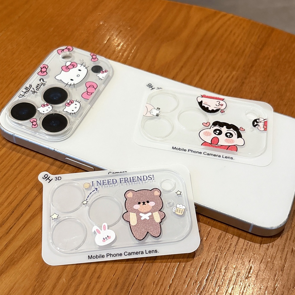 かわいい漫画風カメラ保護レンズフィルム iPhone 15  - Camera Lens Protector のレビューと価格