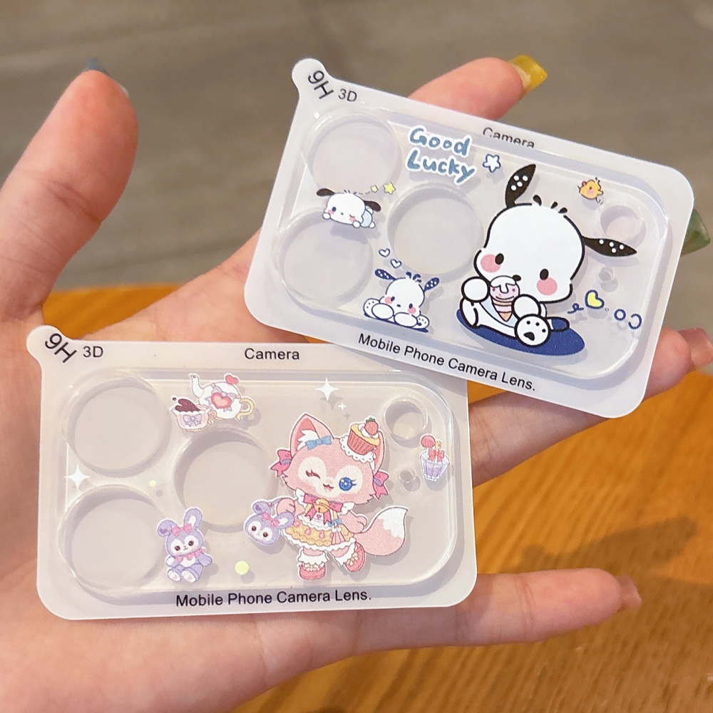 かわいい漫画風カメラ保護レンズフィルム iPhone 15  - Camera Lens Protector のレビューと価格