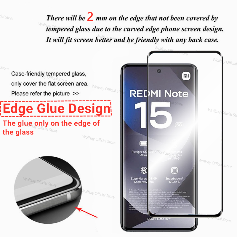2/4 個 3D 曲面ガラス Xiaomi Redmi No - Curved Edge Screen のレビューと価格