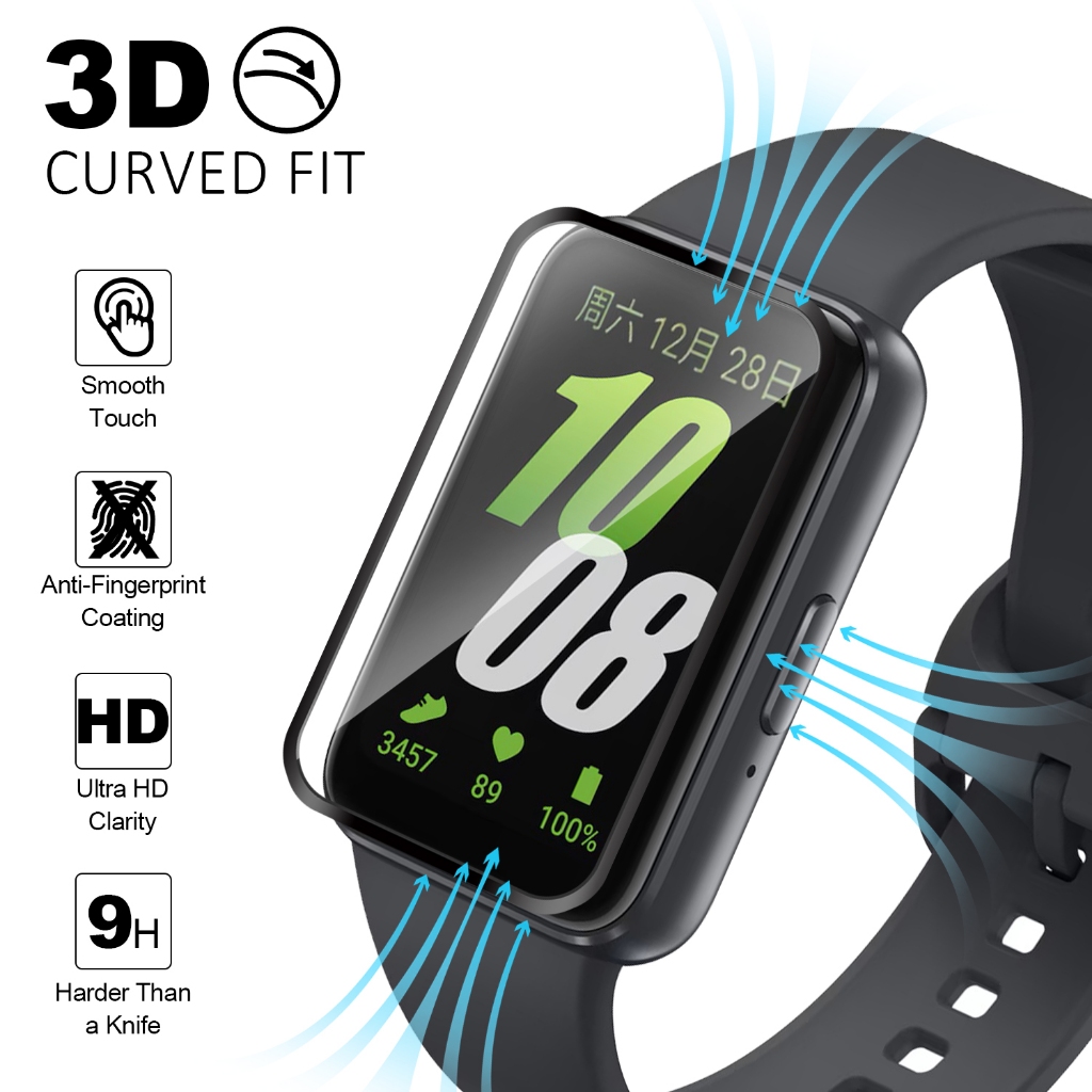 3 個の曲面スクリーン保護フィルムサムスンギャラクシーフィッ - Hydrogel Screen Protector のレビューと価格