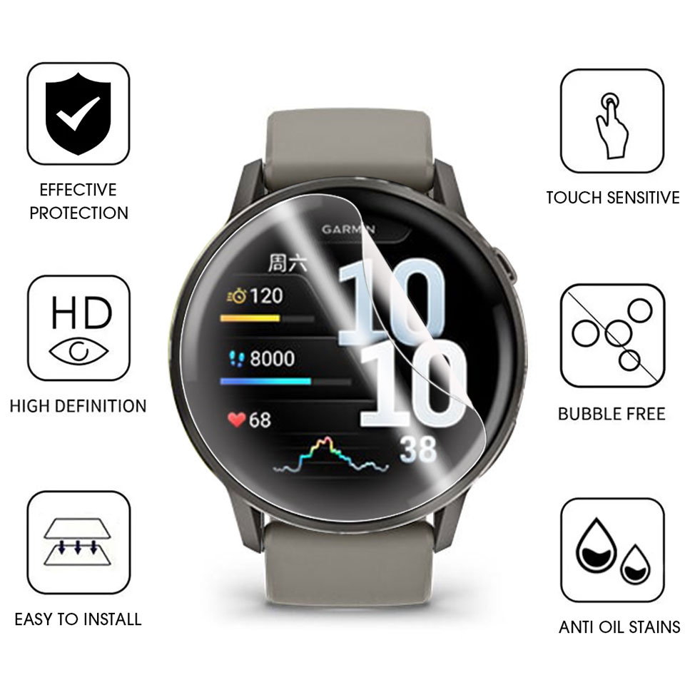 ガーミン Venu 4 45mm 41mm 用ソフトハイドロ - Hydrogel Screen Protector のレビューと価格