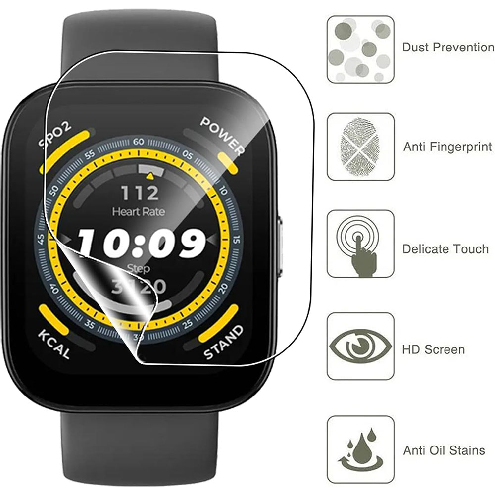 3 個クリア HD フィルムスクリーンプロテクター Huam - Smartwatch Screen Film のレビューと価格