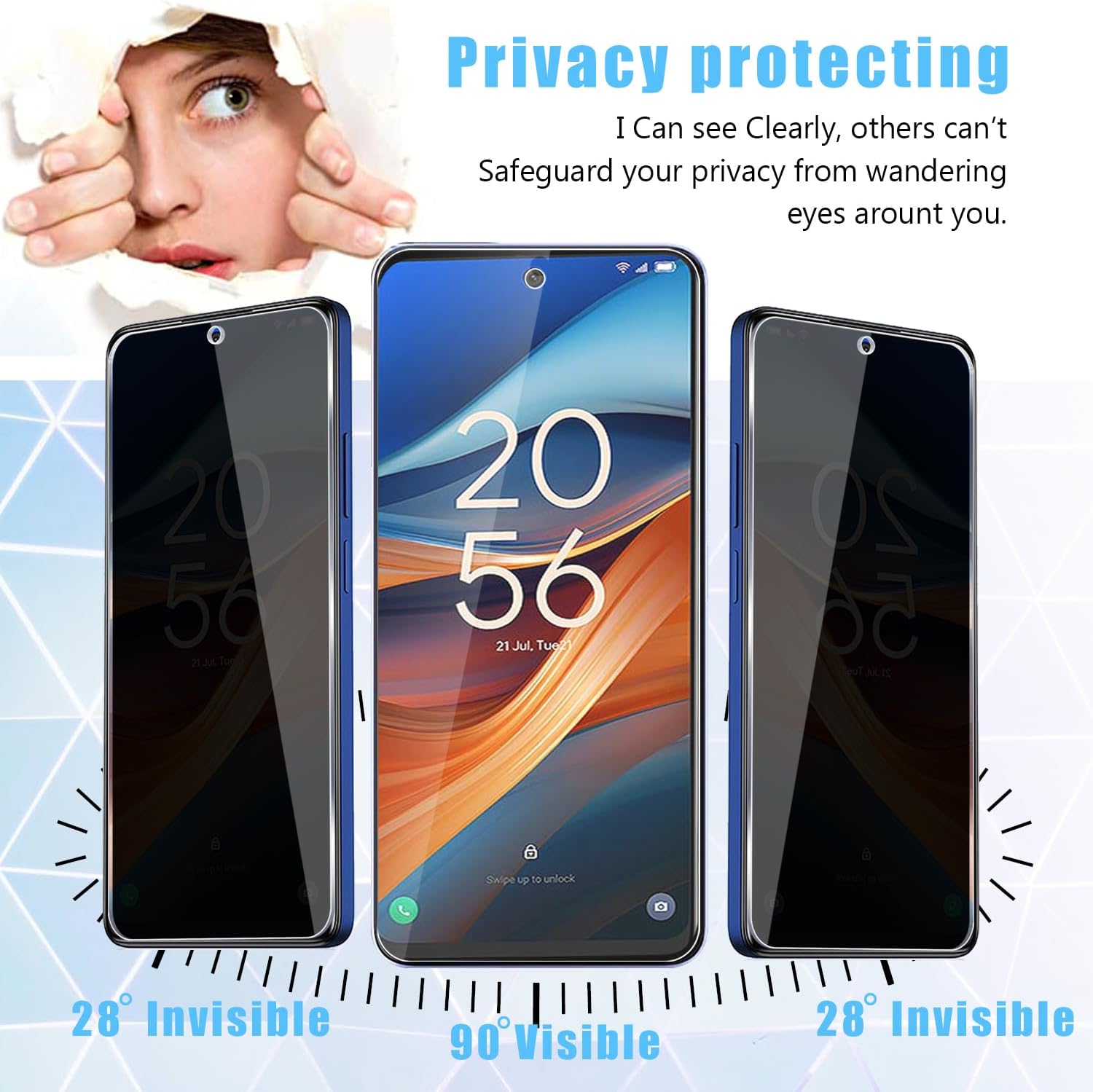 [2枚組] TCL 50 5G プライバシーフィルター 強化 - Privacy Filter 2Pack のレビューと価格