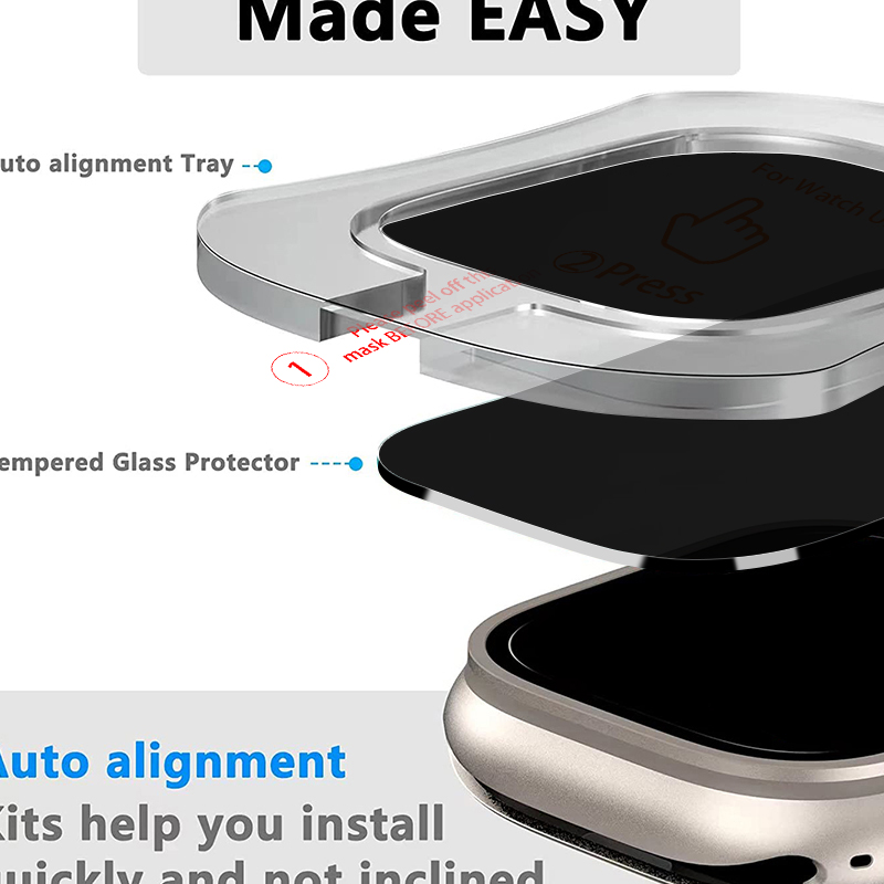 Apple Watch用スクリーンプロテクターフィルム,iw - Privacy Screen Protector のレビューと価格