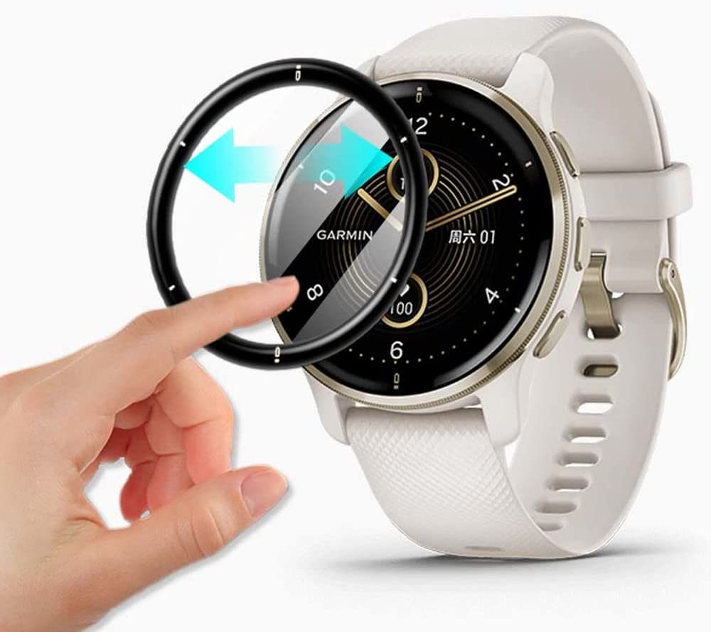3D 湾曲エッジ保護フィルムガーミン Venu 2 プラスフ - Curved Edge Screen のレビューと価格