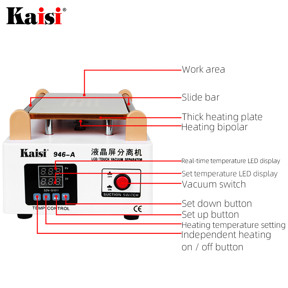Kaisi 946A LCDスクリーンタッチスクリーン分離機 - Screen Alignment Tool のレビューと価格