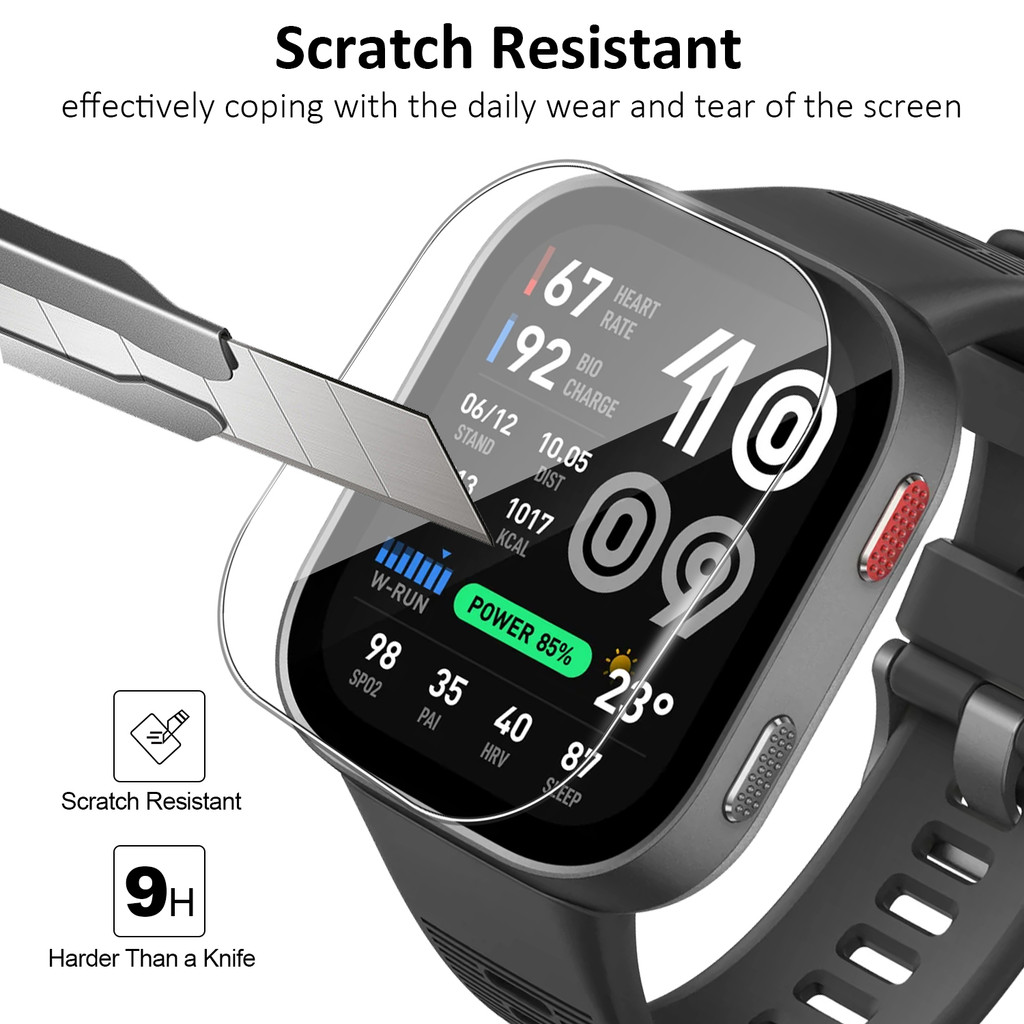 Amazfit Bip Max用HDクリア強化ガラススクリー - Glass Protector Auto のレビューと価格