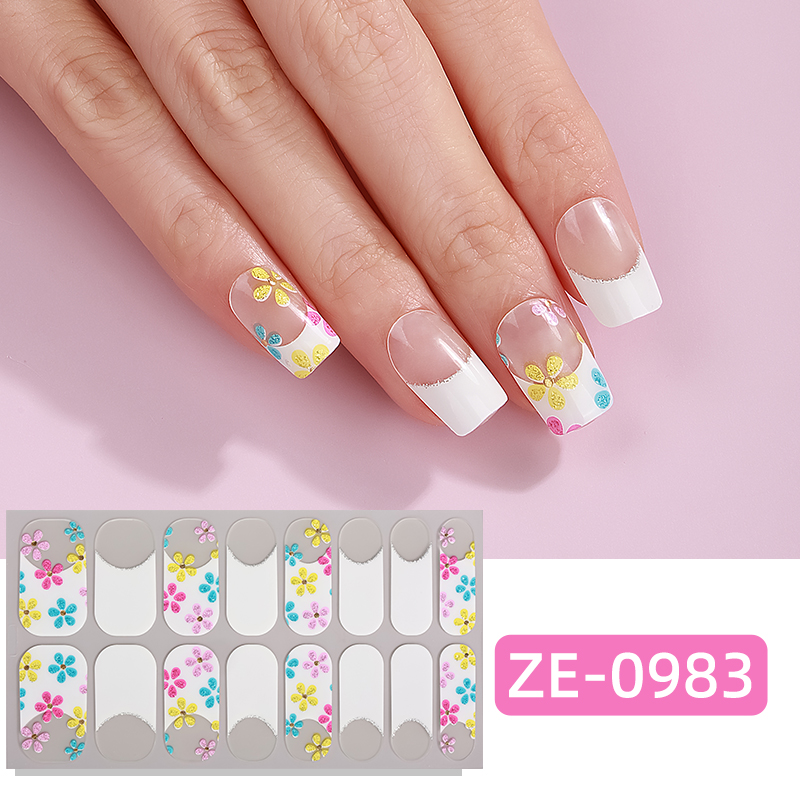 16種類のグラデーションマーブルフルカバーネイルポリッシュス - Full Cover Adhesive のレビューと価格