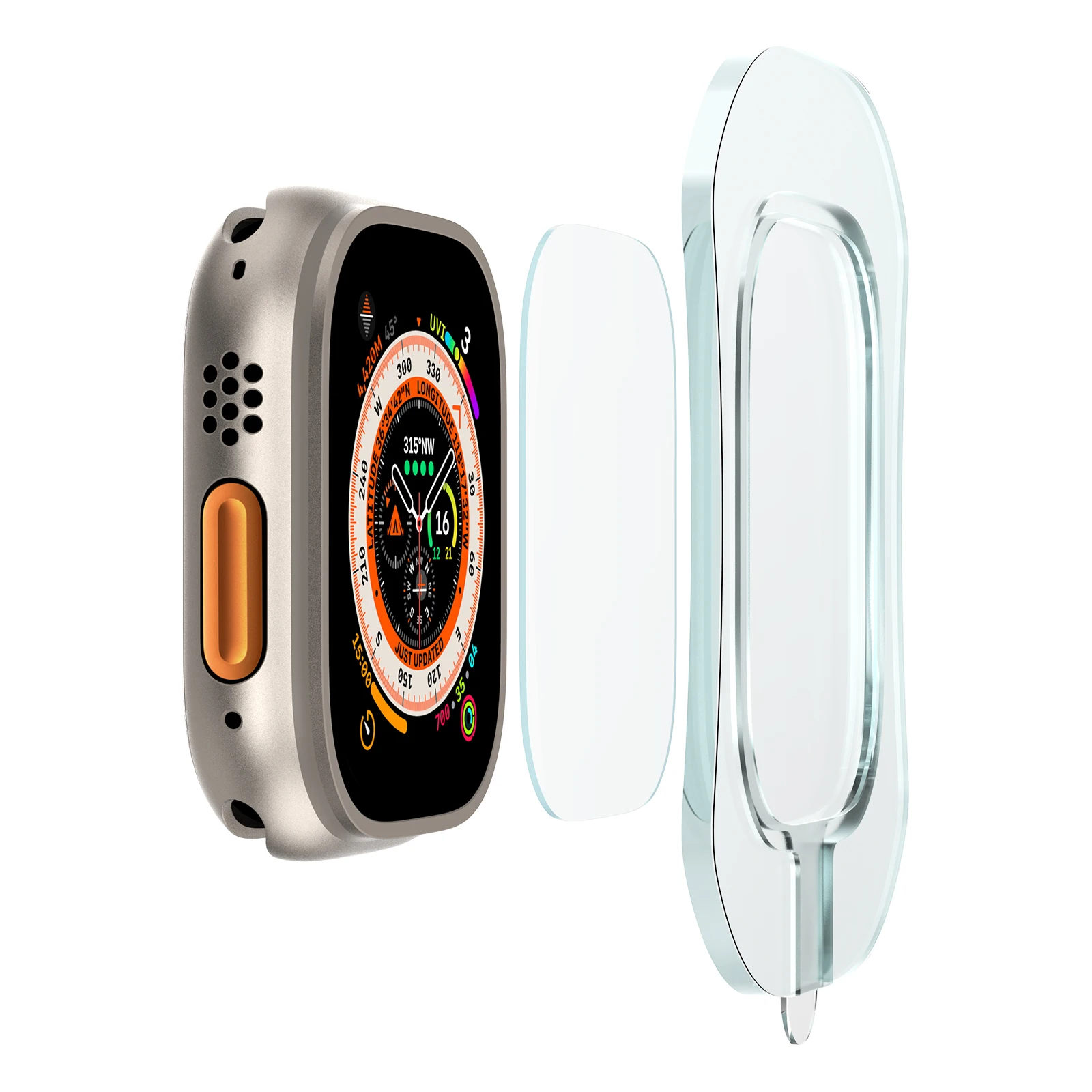 Apple Watch用スクリーンプロテクター,超薄型,49 - Screen Alignment Tool のレビューと価格
