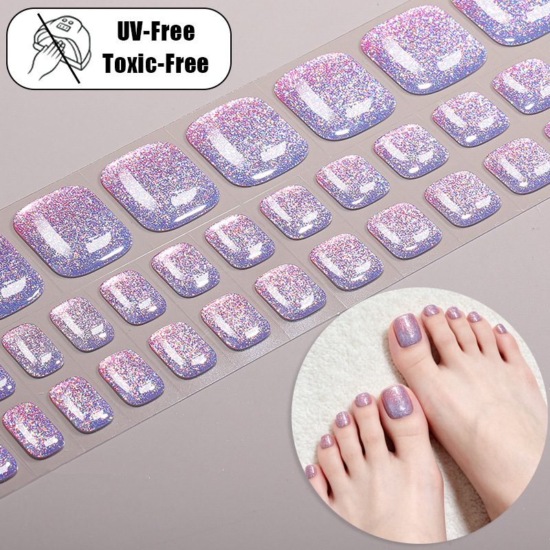 ソリッドカラースーパーフラッシュUVフリージェル足爪ステッカ - Full Cover Adhesive のレビューと価格